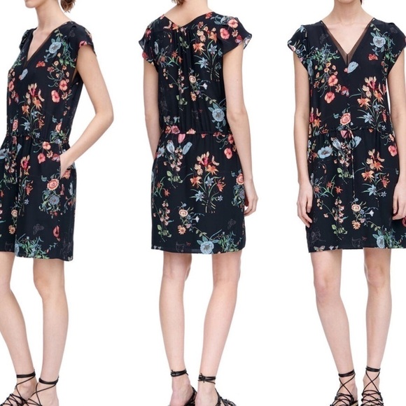 Rebecca Taylor Meadow Floral Dress 4 - Picture 1 of 8